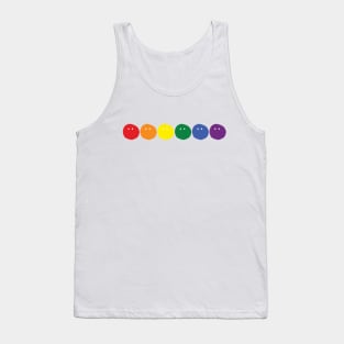 Mystery Smiley Faces Rainbow Pride Tank Top